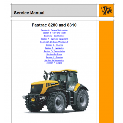 JCB instrukcje napraw + schematy + DTR: JCB Fastrac 8280 - JCB Fastrac 8310 - instrukcja naprawy